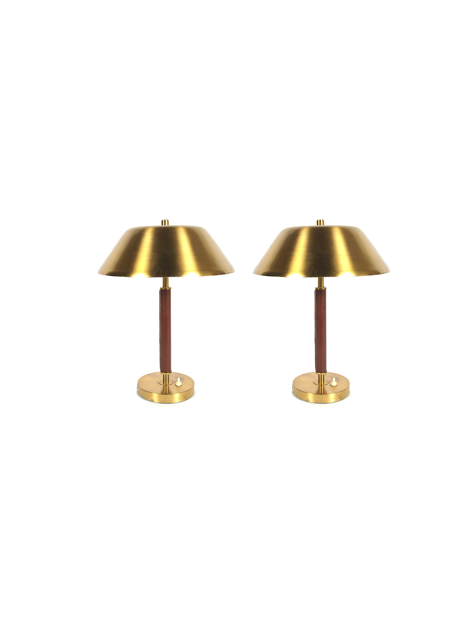 SET OF FALKENBERGS BELYSNING LEATHER LAMPS